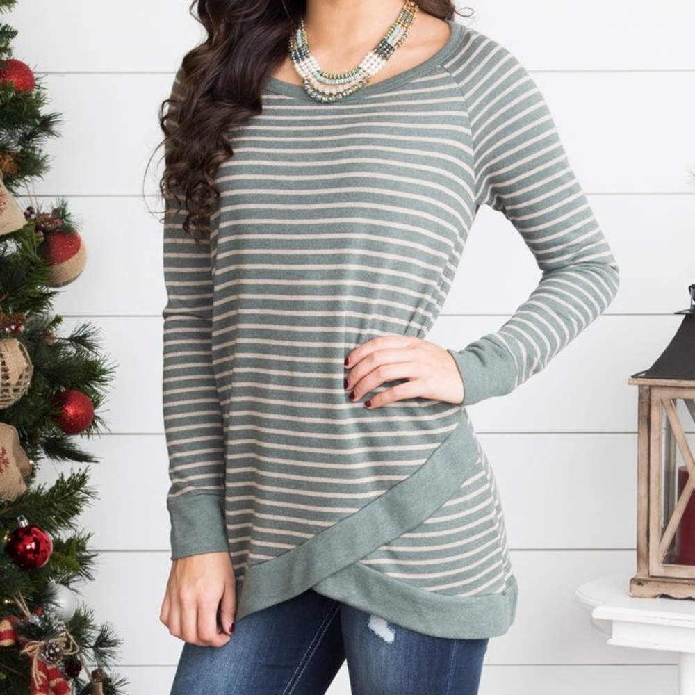 Long sleeve stripe top